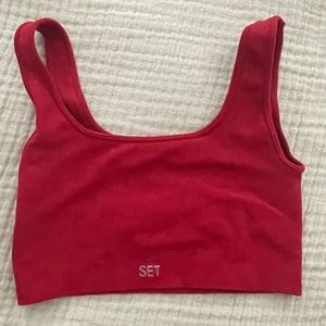 Set active box cut sports bra